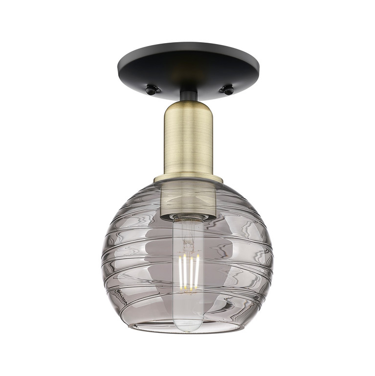 Innovations - 716-1C-BAB-G1213-6SM - One Light Semi-Flush Mount - Arcadia - Black Antique Brass