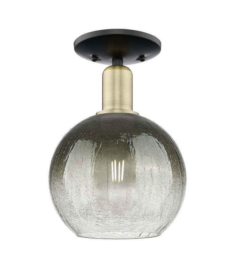 Innovations - 716-1C-BAB-G483-8SL - One Light Semi-Flush Mount - Arcadia - Black Antique Brass