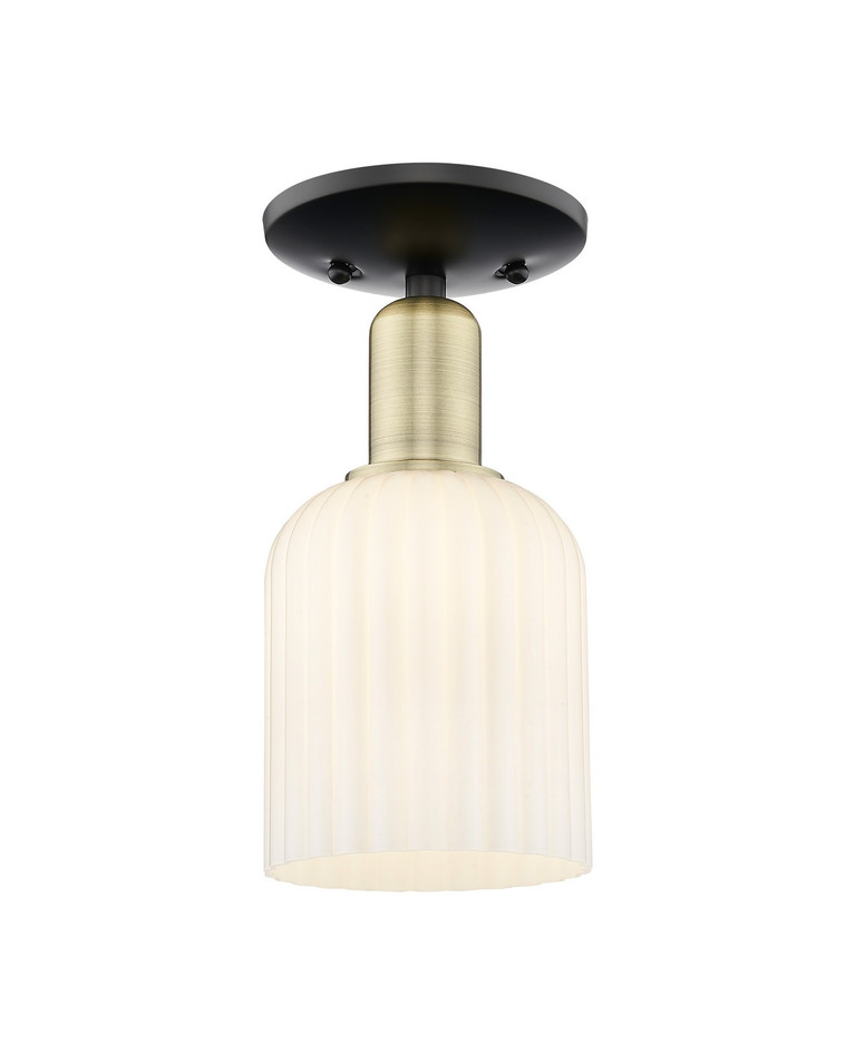 Innovations - 716-1C-BAB-G559-5GWH - One Light Semi-Flush Mount - Arcadia - Black Antique Brass