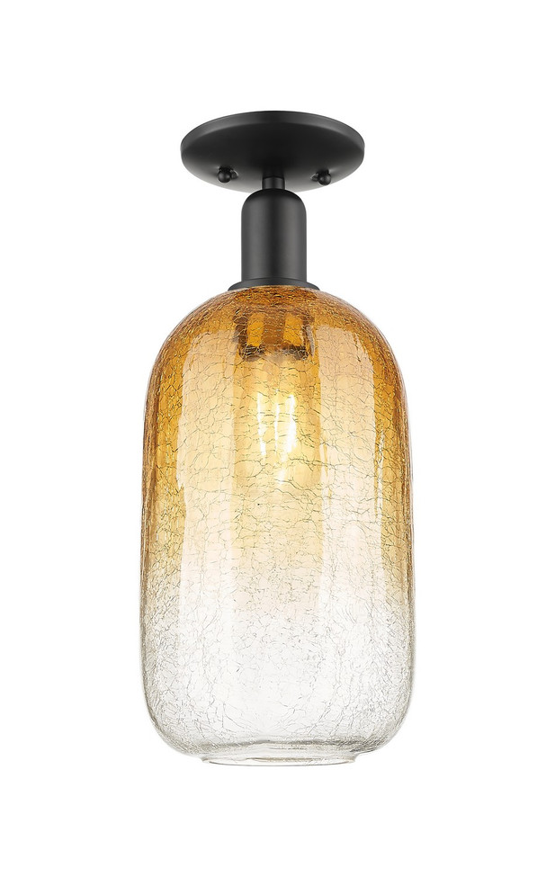 Innovations - 716-1C-BK-G482-7AM - One Light Semi-Flush Mount - Arcadia - Matte Black