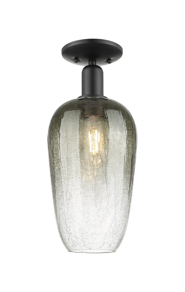 Innovations - 716-1C-BK-G484-7SL - One Light Semi-Flush Mount - Arcadia - Matte Black