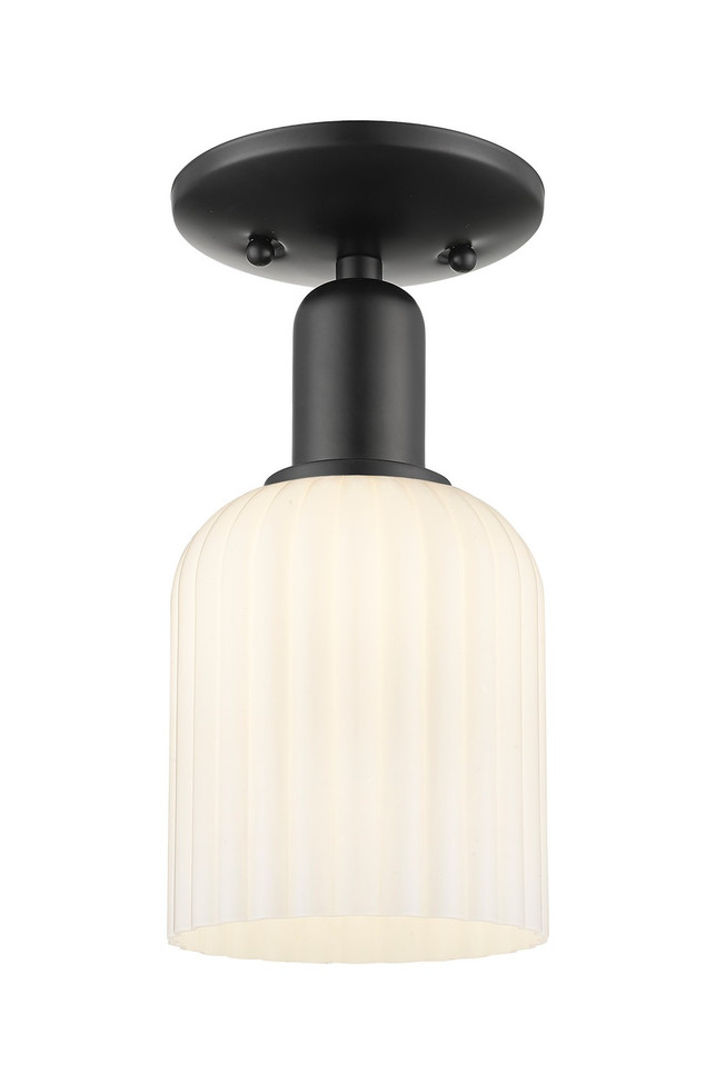 Innovations - 716-1C-BK-G559-5GWH - One Light Semi-Flush Mount - Arcadia - Matte Black