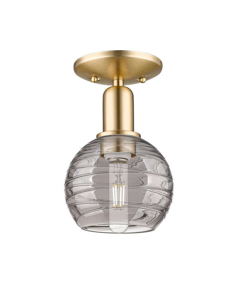Innovations - 716-1C-CB-G1213-6SM - One Light Semi-Flush Mount - Arcadia - Champagne Bronze