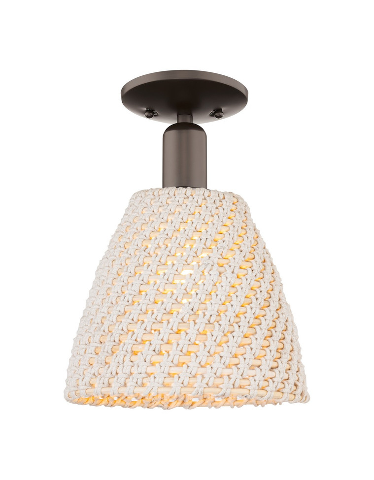 Innovations - 716-1C-OB-NBD-9-NAT - One Light Semi-Flush Mount - Arcadia - Oil Rubbed Bronze