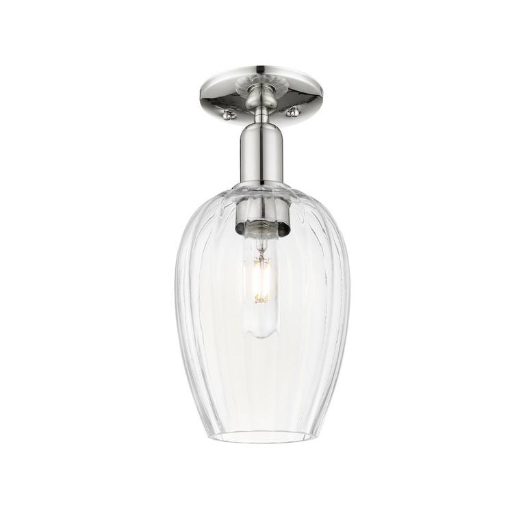 Innovations - 716-1C-PN-G457-6CL - One Light Semi-Flush Mount - Arcadia - Polished Nickel