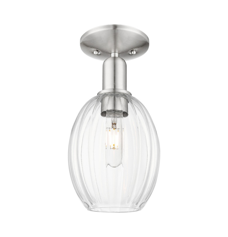 Innovations - 716-1C-SN-G459-6CL - One Light Semi-Flush Mount - Arcadia - Brushed Satin Nickel