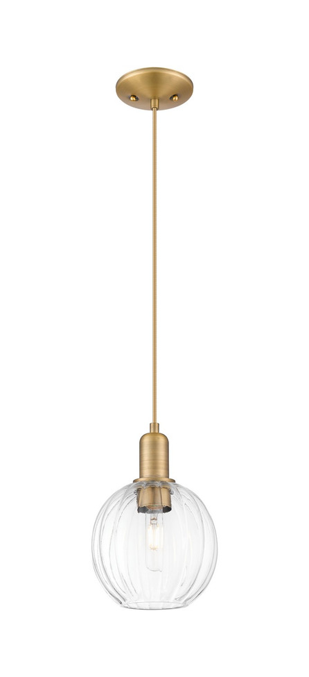 Innovations - 716-1P-BB-G458-7CL - One Light Mini Pendant - Arcadia - Brushed Brass