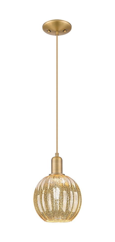 Innovations - 716-1P-BB-G458-7ME - One Light Mini Pendant - Arcadia - Brushed Brass