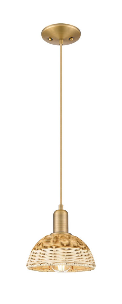 Innovations - 716-1P-BB-NBD2-75-NAT - One Light Mini Pendant - Arcadia - Brushed Brass