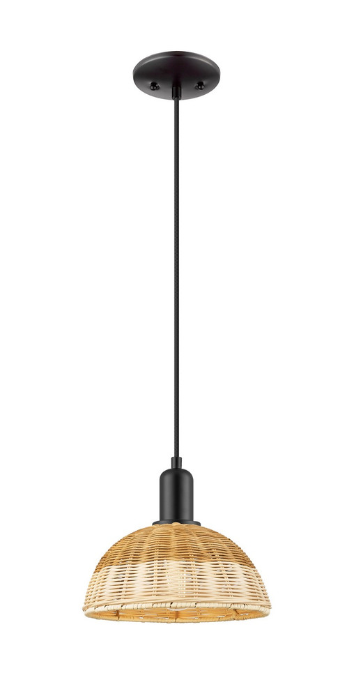 Innovations - 716-1P-BK-NBD2-9-NAT - One Light Mini Pendant - Arcadia - Matte Black