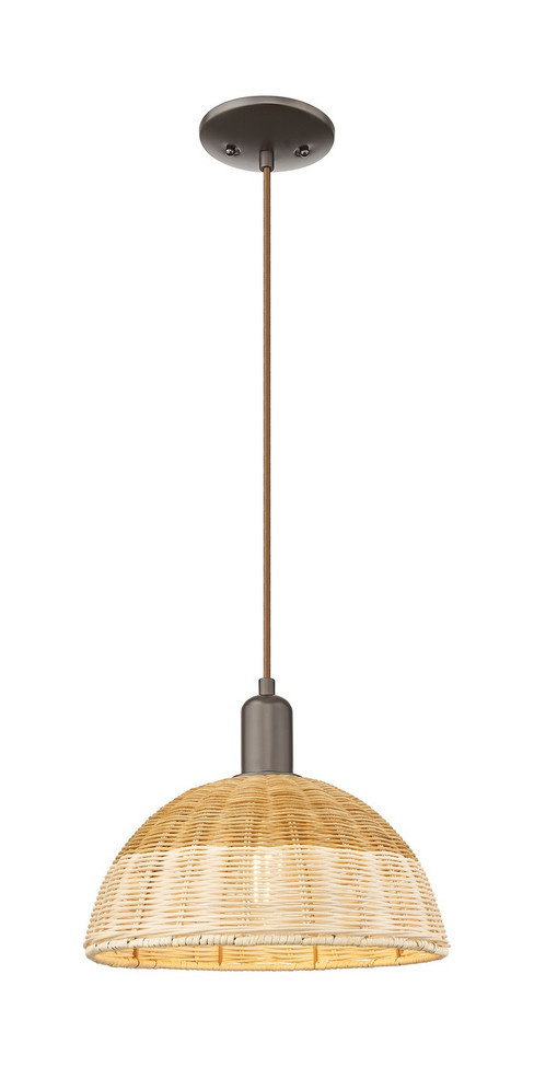 Innovations - 716-1P-OB-NBD2-12-NAT - One Light Mini Pendant - Arcadia - Oil Rubbed Bronze