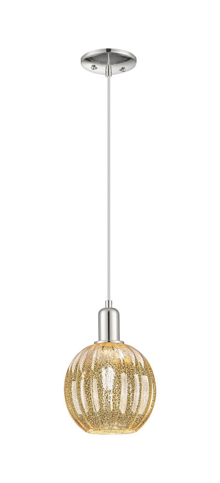 Innovations - 716-1P-PN-G458-7ME - One Light Mini Pendant - Arcadia - Polished Nickel