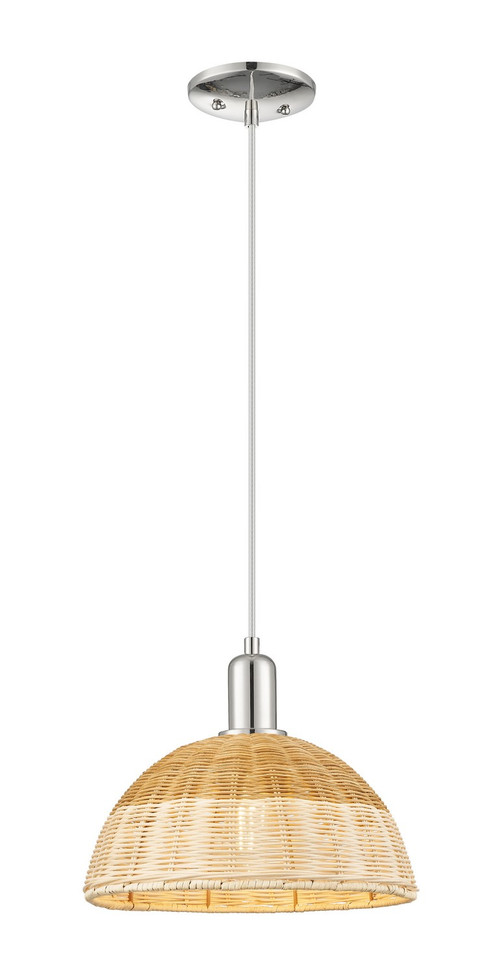 Innovations - 716-1P-PN-NBD2-12-NAT - One Light Mini Pendant - Arcadia - Polished Nickel