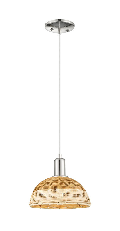Innovations - 716-1P-PN-NBD2-9-NAT - One Light Mini Pendant - Arcadia - Polished Nickel