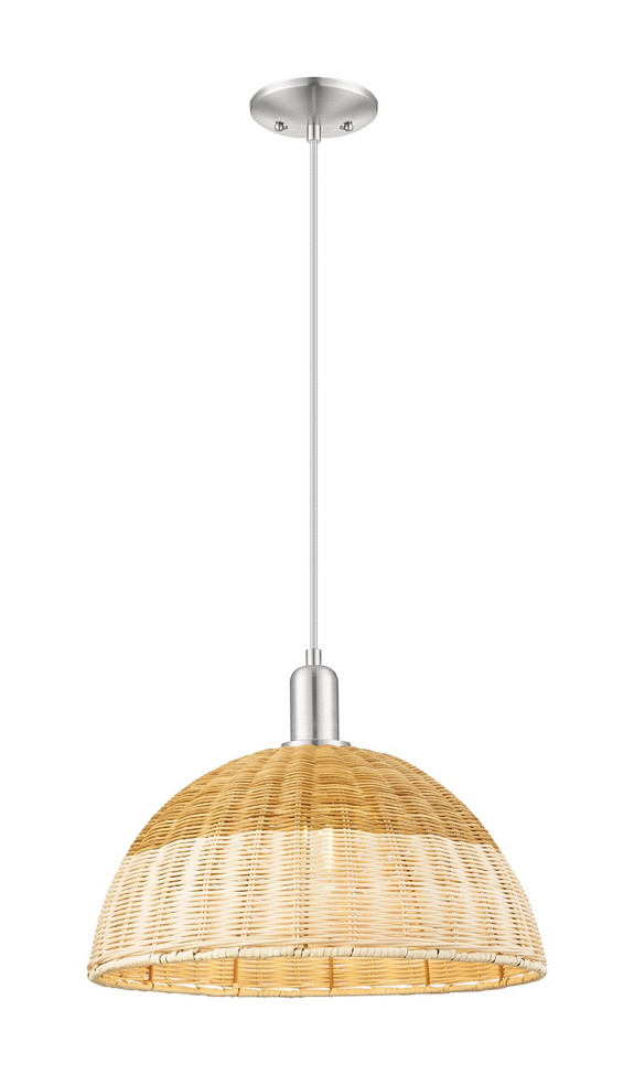 Innovations - 716-1P-SN-NBD2-16-NAT - One Light Mini Pendant - Arcadia - Brushed Satin Nickel