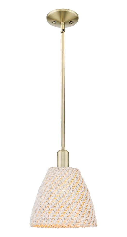 Innovations - 716-1S-AB-NBD-9-NAT - One Light Mini Pendant - Arcadia - Antique Brass