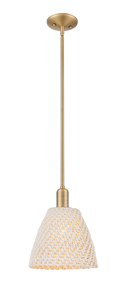 Innovations - 716-1S-BB-NBD-9-NAT - One Light Mini Pendant - Arcadia - Brushed Brass