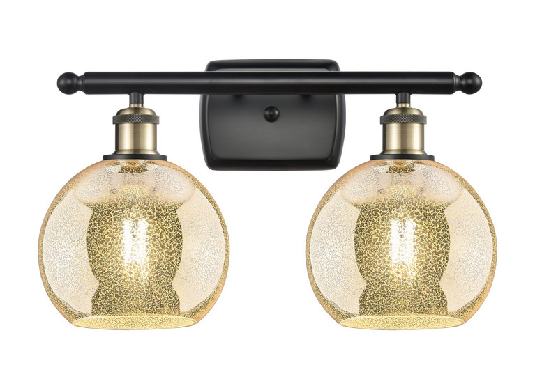 Innovations - 516-2W-BAB-G128-8 - Two Light Bath Vanity - Ballston - Black Antique Brass