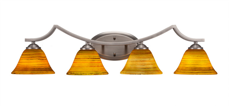 Toltec Lighting - 554-GP-454 - Four Light Bath Bar - Zilo - Graphite