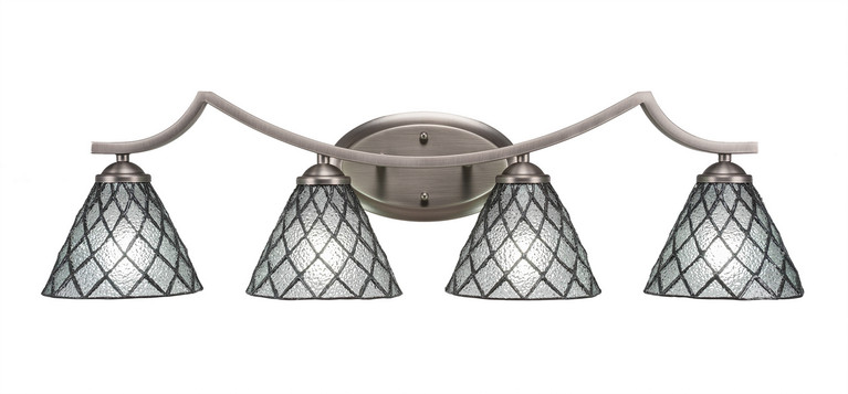 Toltec Lighting - 554-GP-9185 - Four Light Bath Bar - Zilo - Graphite