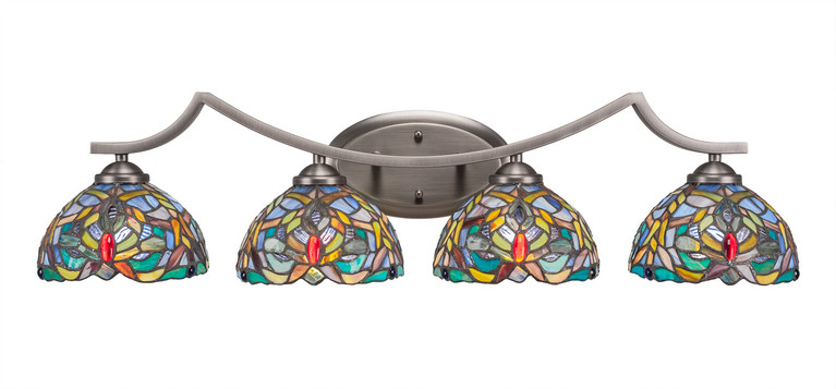 Toltec Lighting - 554-GP-9905 - Four Light Bath Bar - Zilo - Graphite