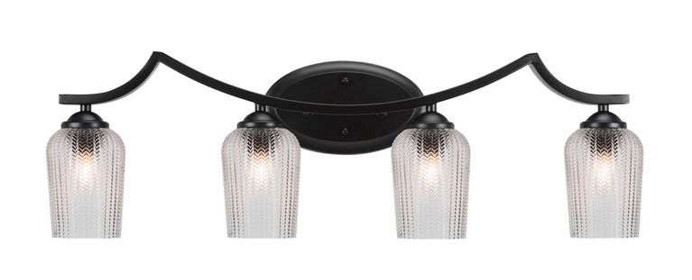Toltec Lighting - 554-MB-4250 - Four Light Bath Bar - Zilo - Matte Black