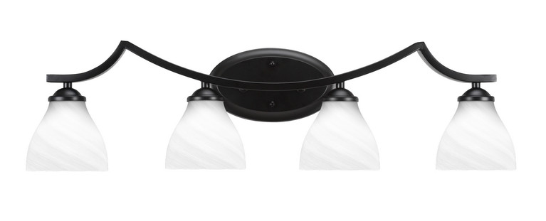 Toltec Lighting - 554-MB-4761 - Four Light Bath Bar - Zilo - Matte Black