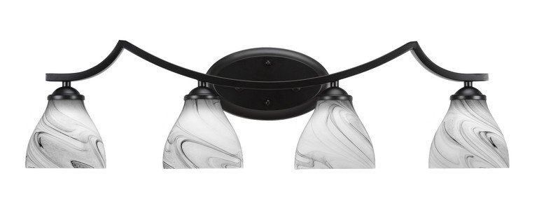 Toltec Lighting - 554-MB-4769 - Four Light Bath Bar - Zilo - Matte Black