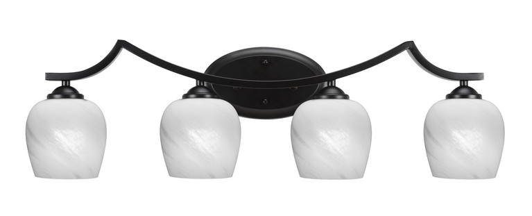 Toltec Lighting - 554-MB-4811 - Four Light Bath Bar - Zilo - Matte Black