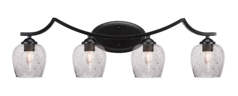 Toltec Lighting - 554-MB-4812 - Four Light Bath Bar - Zilo - Matte Black