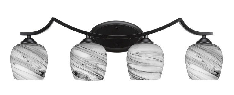 Toltec Lighting - 554-MB-4819 - Four Light Bath Bar - Zilo - Matte Black