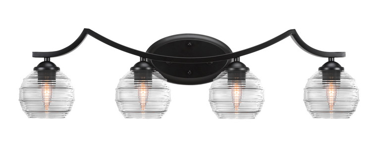 Toltec Lighting - 554-MB-5110 - Four Light Bath Bar - Zilo - Matte Black