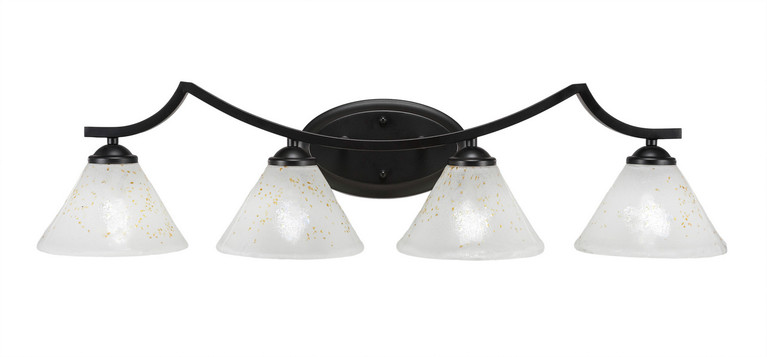 Toltec Lighting - 554-MB-7145 - Four Light Bath Bar - Zilo - Matte Black