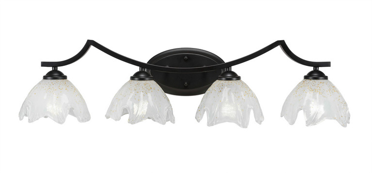 Toltec Lighting - 554-MB-755 - Four Light Bath Bar - Zilo - Matte Black