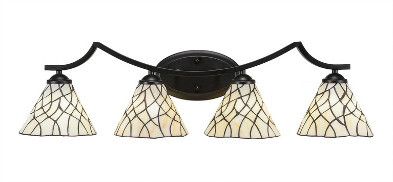 Toltec Lighting - 554-MB-9115 - Four Light Bath Bar - Zilo - Matte Black
