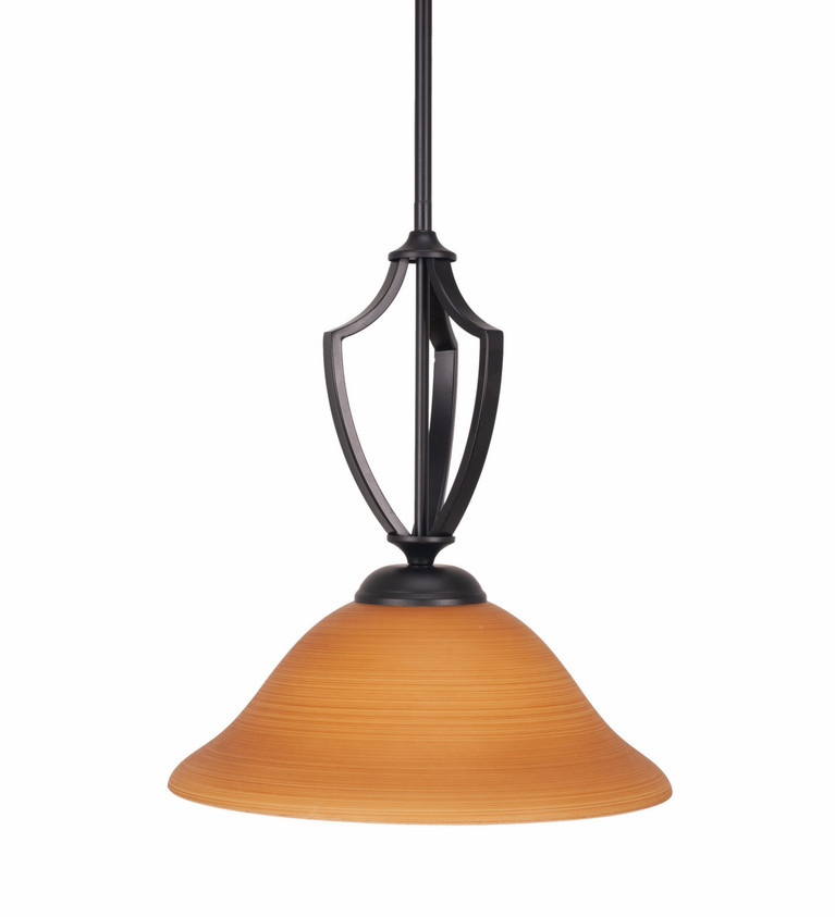 Toltec Lighting - 562-MB-624 - One Light Pendant - Zilo - Matte Black