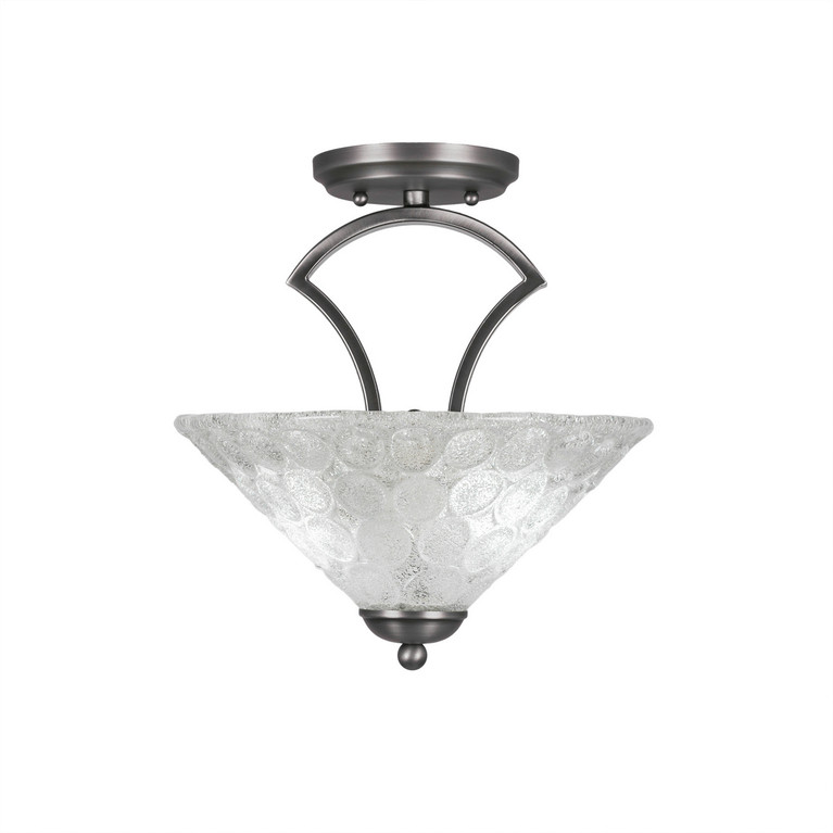 Toltec Lighting - 563-GP-441 - Two Light Semi-Flush Mount - Zilo - Graphite