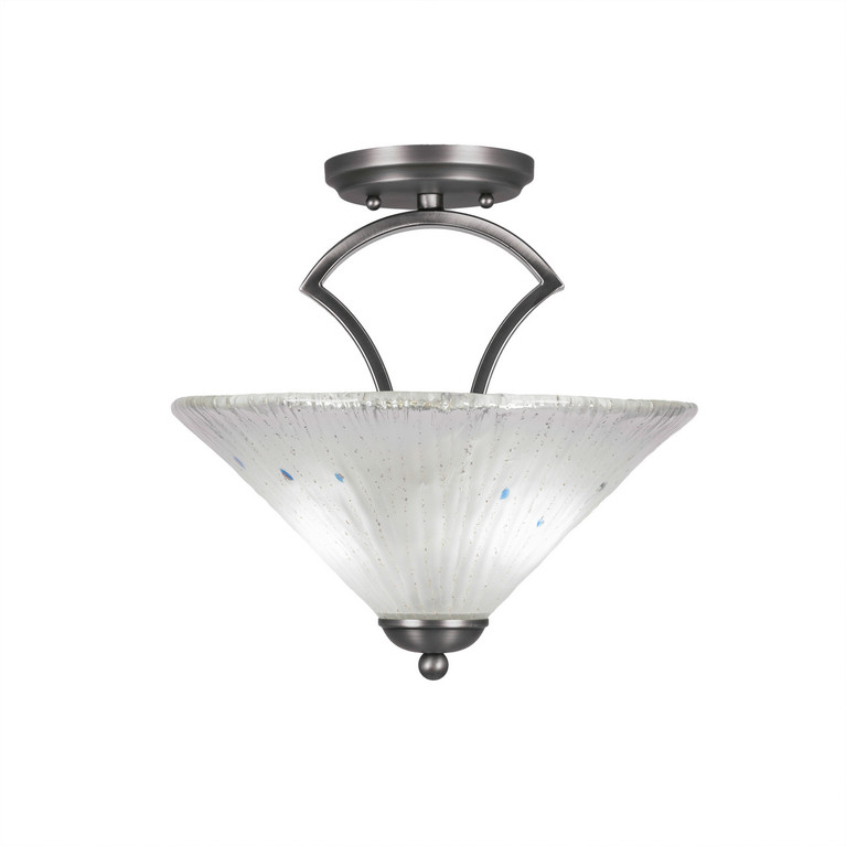Toltec Lighting - 563-GP-701 - Two Light Semi-Flush Mount - Zilo - Graphite