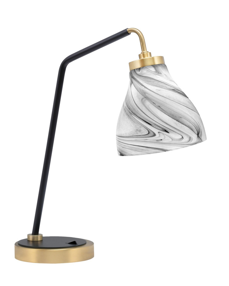 Toltec Lighting - 59-MBNAB-4769 - One Light Desk Lamp - Desk Lamps - Matte Black & New Age Brass