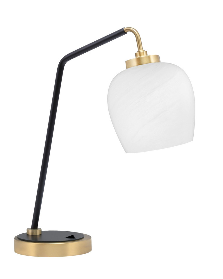 Toltec Lighting - 59-MBNAB-4811 - One Light Desk Lamp - Desk Lamps - Matte Black & New Age Brass