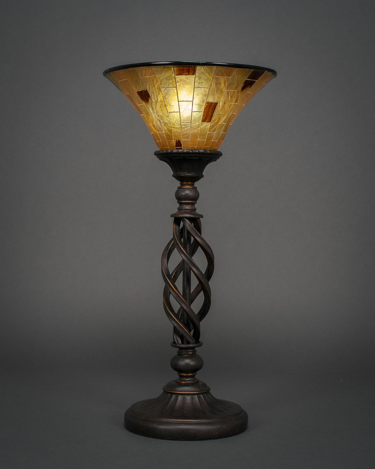 Toltec Lighting - 63-DG-703 - One Light Table Lamp - Eleganté - Dark Granite