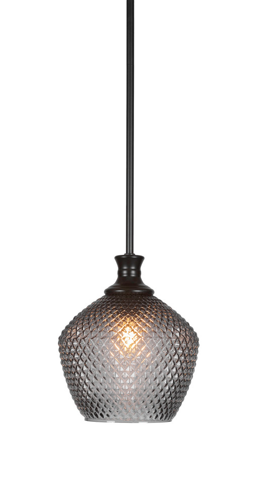 Toltec Lighting - 76-MB-4922 - One Light Pendant - Zola - Matte Black