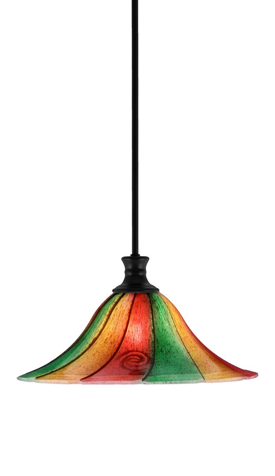 Toltec Lighting - 76-MB-767 - One Light Pendant - Stem - Matte Black