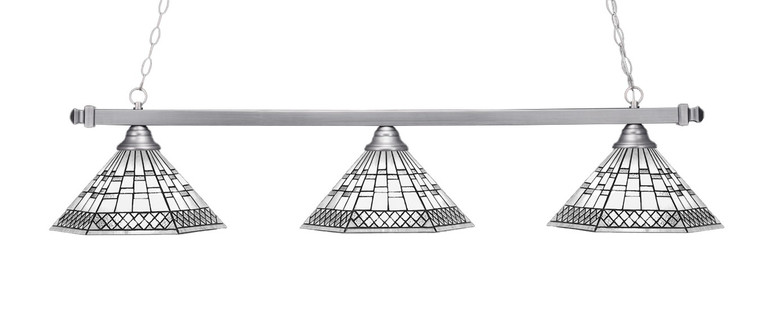 Toltec Lighting - 803-BN-910 - Three Light Bar - Square - Brushed Nickel
