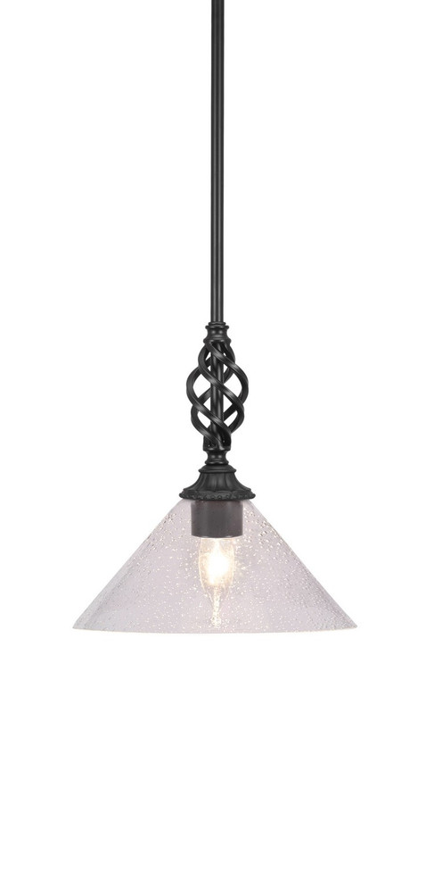 Toltec Lighting - 80-MB-304 - One Light Mini Pendant - Eleganté - Matte Black