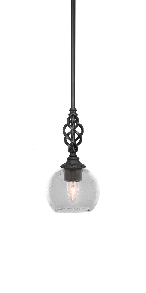 Toltec Lighting - 80-MB-4100 - One Light Mini Pendant - Eleganté - Matte Black