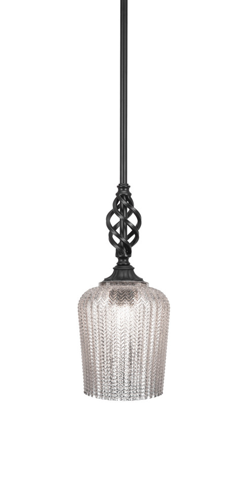 Toltec Lighting - 80-MB-4283 - One Light Mini Pendant - Eleganté - Matte Black