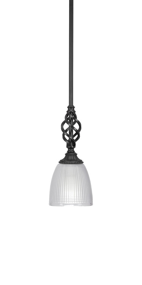 Toltec Lighting - 80-MB-500 - One Light Mini Pendant - Eleganté - Matte Black