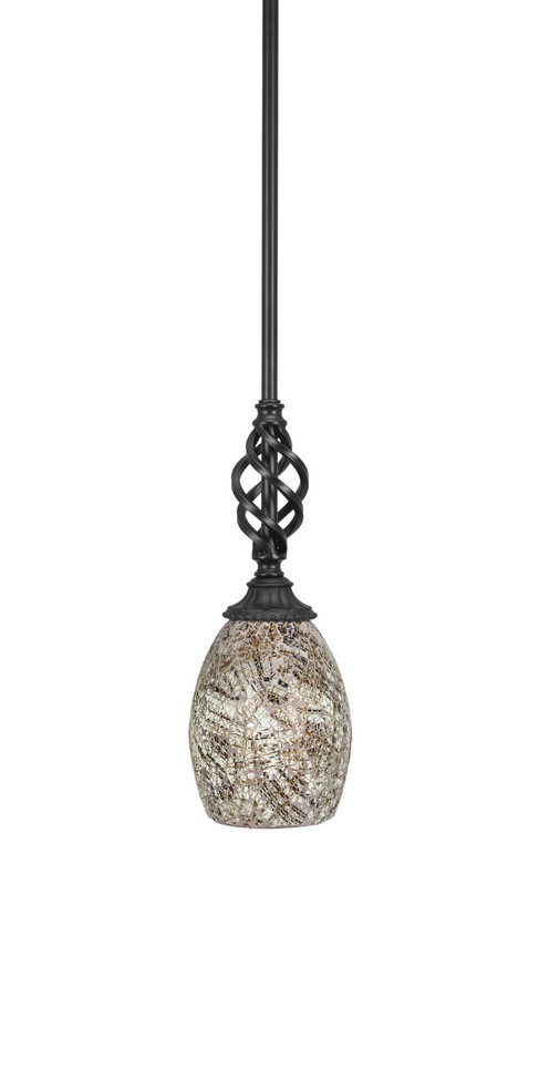 Toltec Lighting - 80-MB-5054 - One Light Mini Pendant - Eleganté - Matte Black