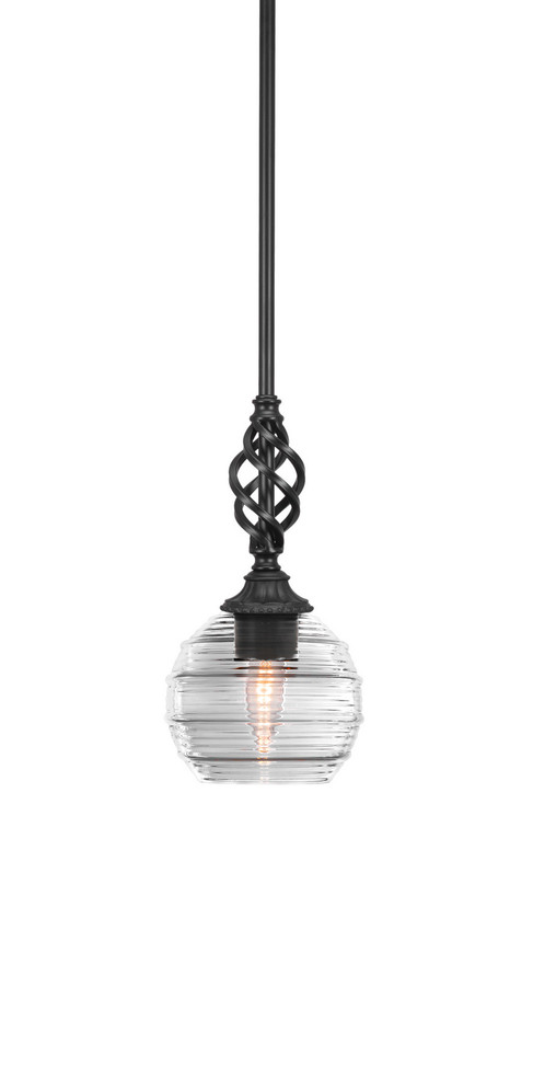 Toltec Lighting - 80-MB-5110 - One Light Mini Pendant - Eleganté - Matte Black